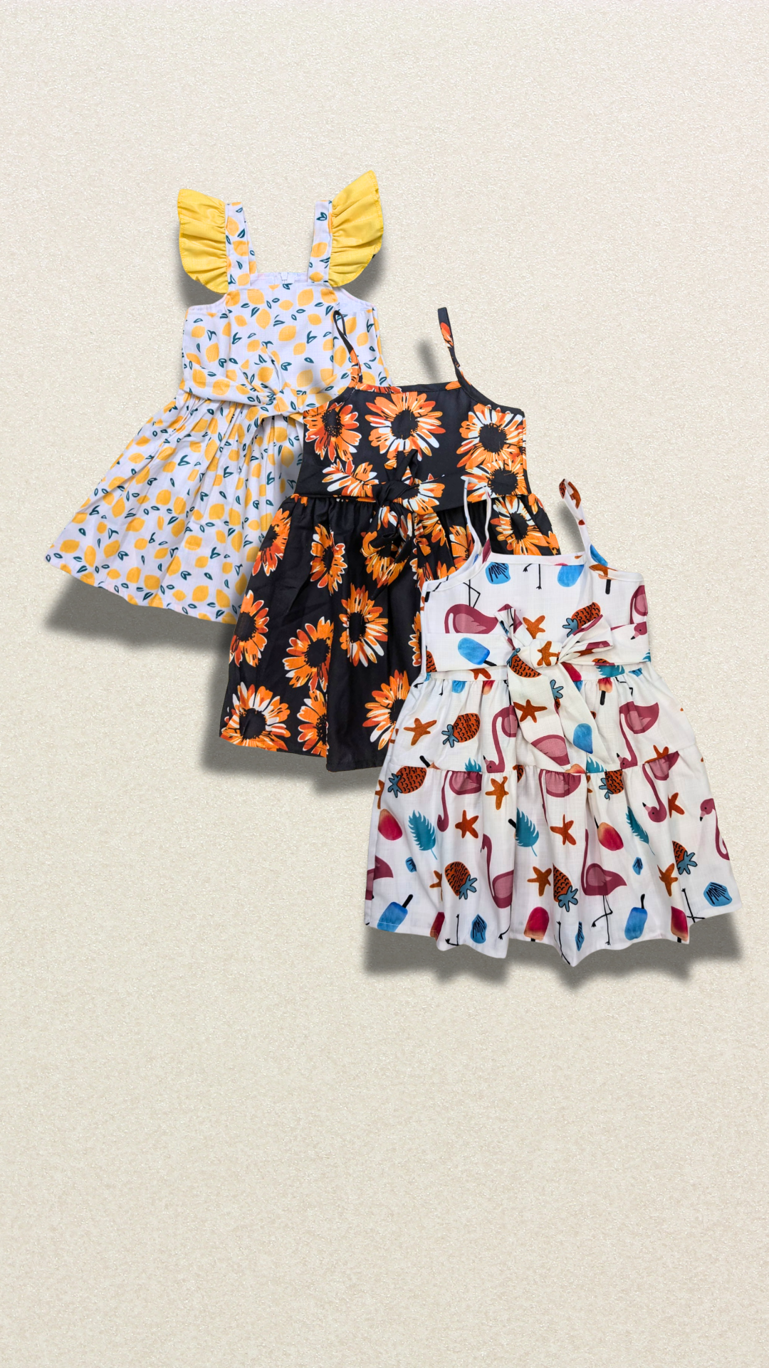 Sunshine and fun frock set (Pack of 3)
